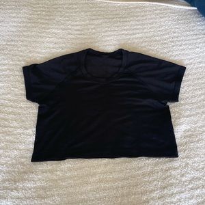 Lululemon Cropped Swiftly Tech Tshirt Black Size 6
